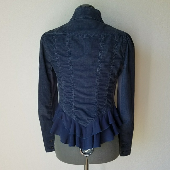 Free People Corduroy Ruffle Riding Jacket - 2 - Picture 4 of 8